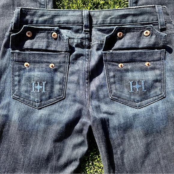 Henry III Generation Designer Boot Cut Dark Denim Jeans - Picture 8 of 8